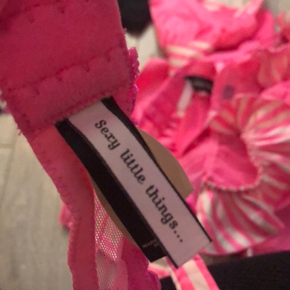 Victoria secret pink stripe babydoll apron set - Picture 7 of 9